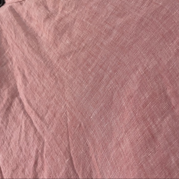 EUC Eddie Bauer A-line Full Length Pink Linen Skirt sz Large w/ POCKETS! - Picture 4 of 7